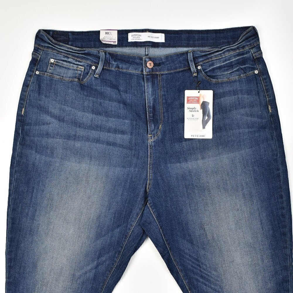 Levi's Mid Rise Skinny Jeans NEW 22 - Picture 2 of 7